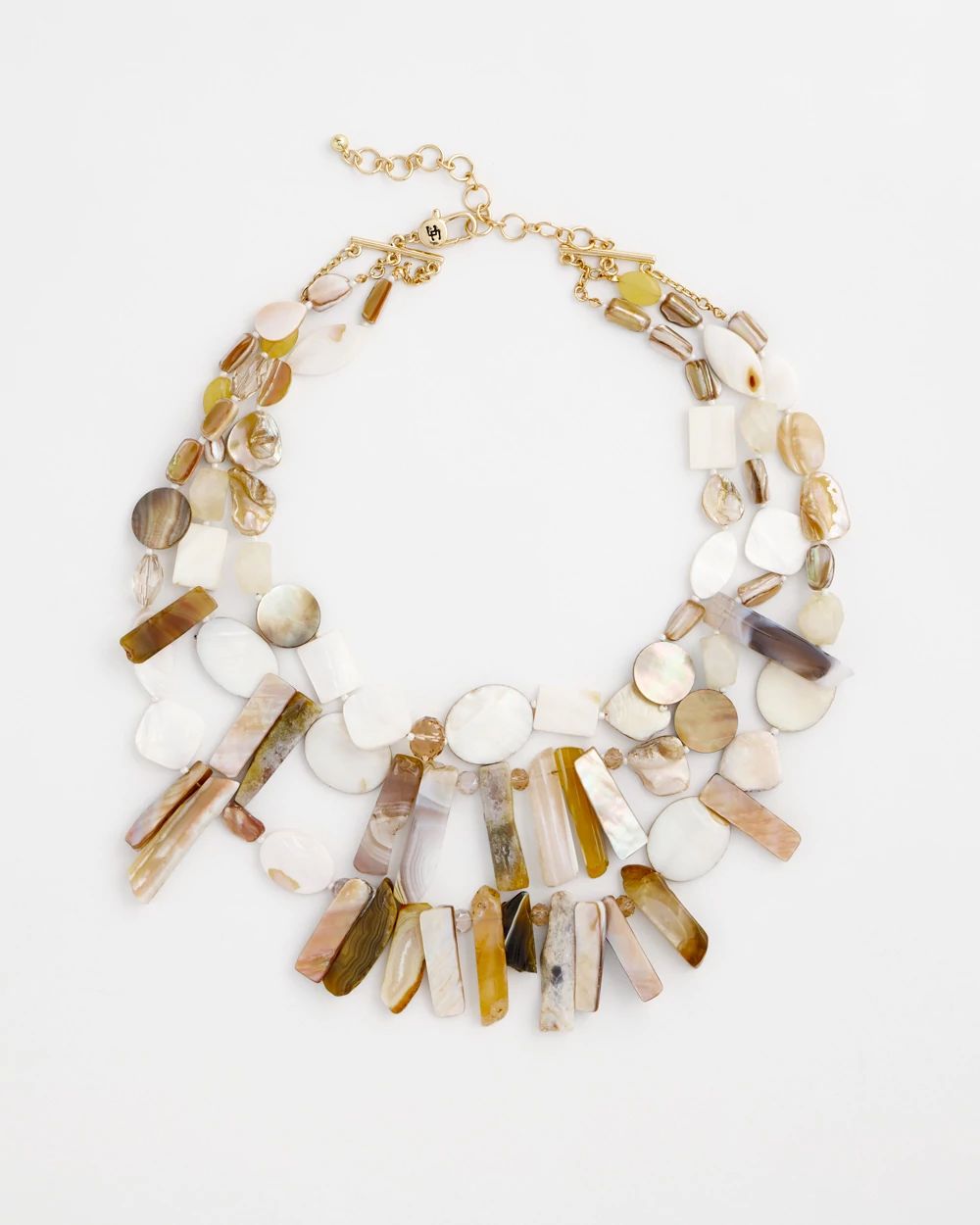 Chico's Originals Shell & Quartz Stone Bib Necklace | Chico's